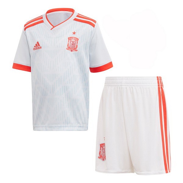 Maillot Football Espagne Exterieur Enfant 2018 Blanc